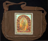 MELANGELL of the hares artPATCH Canvas Messenger Bag By Jen Delyth
