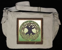 TREE OF LIFE MANDALA artPATCH Canvas Field Bag By Jen Delyth