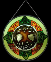 Tree of Life Celtic Art Stained Glass by Jen Delyth