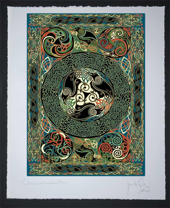 morrigan limited edition celtic ravens panel welsh giclee prints studio fine enlarge artist mythology tree wood