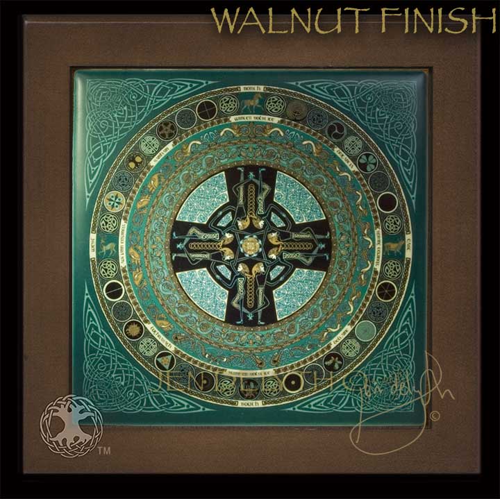DANU FOLK Y Tylwyth Teg Celtic Mandala Wood Framed Tile by Welsh
