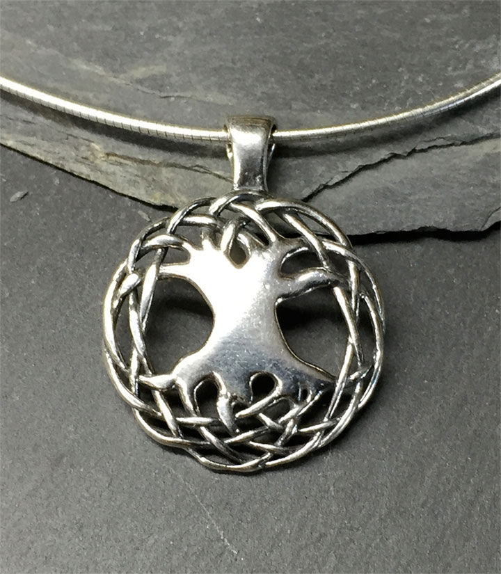 Crystal and Silver Tree of Life Cremation Necklace - Memorial Glass &  Jewelry