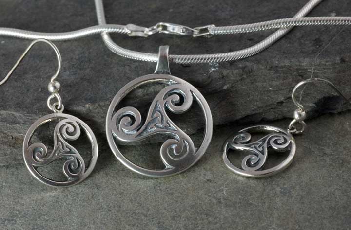 Trinity Triskele Jewelry by Jen Delyth - Large Sterling Silver Celtic ...