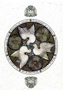 Doves - Peace on Earth Greeting Card By Jen Delyth