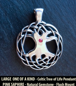CELTIC TREE OF LIFE - Large Sterling Silver Celtic Pendant By Jen Delyth