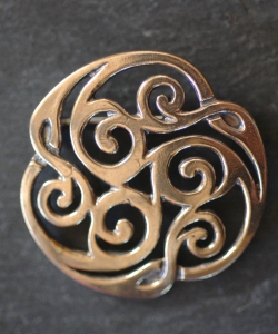 TRISKELION - Bronze Celtic Brooch By Jen Delyth