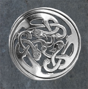 KATS sidhe - Sterling Silver Celtic Brooch By Jen Delyth