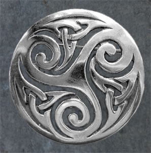 TRINITY - Sterling Silver Celtic Brooch By Jen Delyth