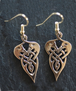 CRANES - Bronze Celtic Earrings 