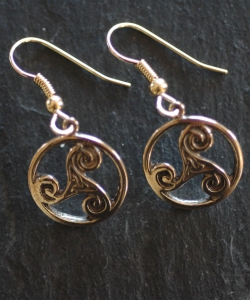 TRINITY  - Bronze Celtic Earrings 