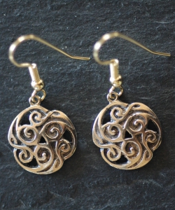 TRISKELION  - Bronze Celtic Earrings 