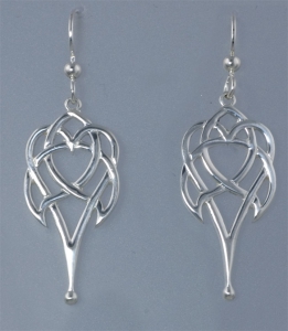 TRIBAL HEARTS - Sterling Silver Celtic Earrings