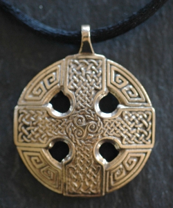 CELTIC CROSS - Large Bronze Celtic Pendant By Jen Delyth
