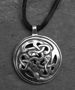 KATS sidhe - Large Sterling Silver Celtic Pendant By Jen Delyth