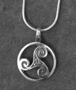 TRINITY - Small Sterling Silver Celtic Pendant By Jen Delyth