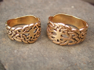 TREE OF LIFE 14K  SOLID GOLD WEDDING RINGS (price depends on options)
