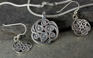 Celtic Triskele EarringsCeltic Style Jewelry in Fine PewterTriskelion 