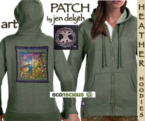 TREE SONG - HEATHER Ladies Hoodie By Jen Delyth