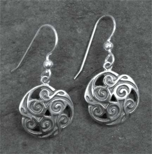 TRISKELION - Sterling Silver Celtic Earrings 