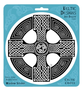 CELTIC CROSS Window decal By Jen Delyth