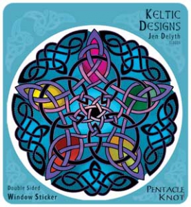 PENTACLE KNOT Window decal By Jen Delyth