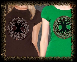 Celtic Tree of Life Women's Tshirt By Jen Delyth