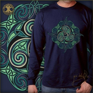 CEILIDH - the DANCE Long Sleeved T Shirt Keltic Designs By Jen Delyth