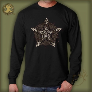 PENTACLE KNOT Long Sleeved T Shirt Keltic Designs By Jen Delyth