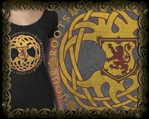 GAELIC ROOTS Triblend LS Tshirt By Jen Delyth