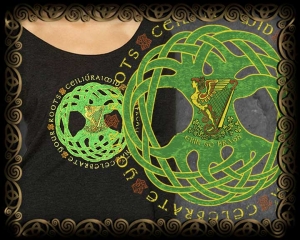 Irish Roots -  Triblend LS Tshirt By Jen Delyth