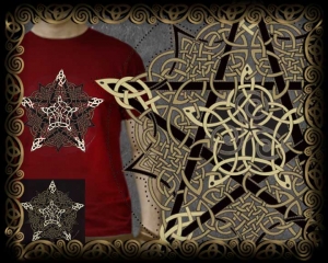 Pentacle Knot Tshirt By Jen Delyth