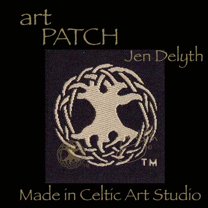 CELTIC TREE OF LIFE MANDALA Celtic artPATCH Canvas Resort Tote bag By Jen  Delyth, Celtic Tree