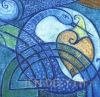 Manawyddan Celtic man of the sea by Jen Delyth artPaTCH detail