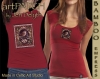 RED Celtic Wren artPATCH bamboo top