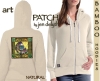 ANU (The Earth Mother) Bamboo Ladies Hoodie Celtic artPATCH by Jen Delyth Natural