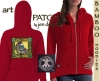 ANU (The Earth Mother) Bamboo Ladies Hoodie Celtic artPATCH by Jen Delyth Red