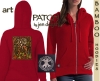 CELTIC FOX Woman Bamboo Ladies Hoodie Celtic artPATCH by Jen Delyth
