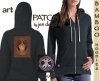 CELTIC RAVENS HEART Bamboo Ladies Hoodie Celtic artPATCH by Jen Delyth