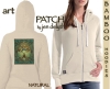 Tree Song Celtic Bamboo Ladies Hoodie Celtic artPATCH by Jen Delyth