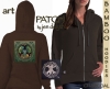 YGGDRASIL - World Tree Bamboo Hoodie by Jen Delyth CHOCOLATE