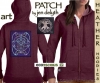 Vintage Heather Celtic Hoodie Bard Song by Jen Delyth - BERRY
