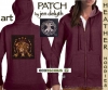 Celtic Musicians by Jen Delyth artPaTCH hoodie BERRY Heather