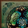 Celtic Yggdrasil World Tree by Jen Delyth art PATCH Detail