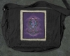 Celtic Serpent Ravens artPaTCH Black Messenger Bag by Jen Delyth
