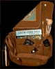 Woodland Fox Celtic Hemp Fringed Patch Messenger Bag by Jen Delyth