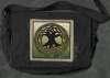 Celtic Tree of Life Mandala Hemp Fringed Messenger Bag