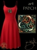 ANTLERS & MOONS SPAGETTI DRESS BY JEN DELYTH RED FRONT