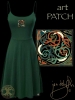 ANTLERS & MOONS SPAGETTI DRESS BY JEN DELYTH GREEN FRONT