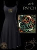 ANTLERS & MOONS SPAGETTI DRESS BY JEN DELYTH BLACK FRONT
