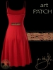 ANTLERS & MOONS SPAGETTI DRESS BY JEN DELYTH RED BACK